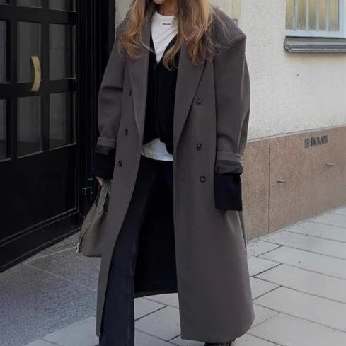 Damer Oversized Trenchcoat med dubbel knapprad och klassisk revers Mirla-Eva Jonsson