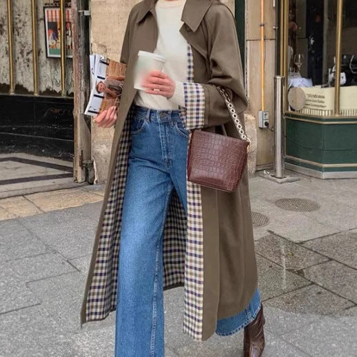 Damer Oversized Trenchcoat med rutmönster Mirla-Eva Jonsson