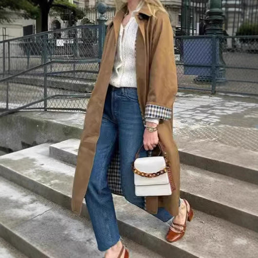 Damer Oversized Trenchcoat med rutmönster Mirla-Eva Jonsson
