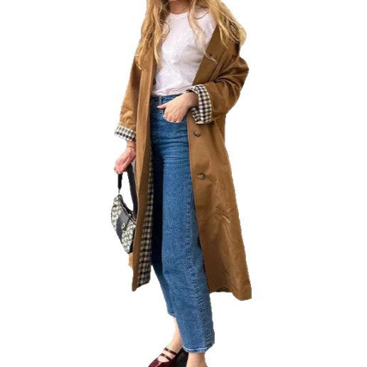 Damer Oversized Trenchcoat med rutmönster Mirla-Eva Jonsson