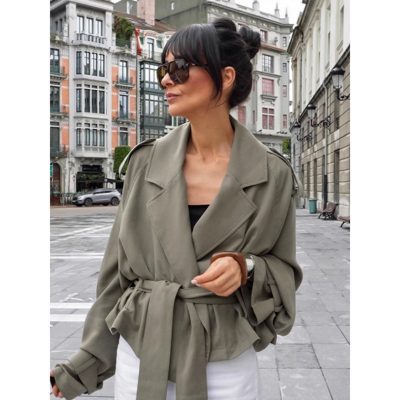 Damer Oversized Trenchcoat med snyggt bälte Mirla-Eva Jonsson