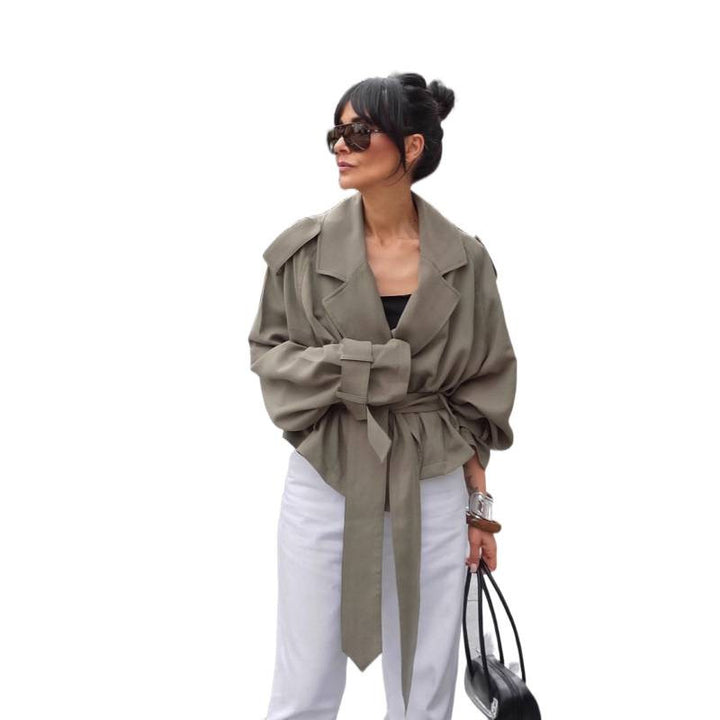 Damer Oversized Trenchcoat med snyggt bälte Mirla-Eva Jonsson