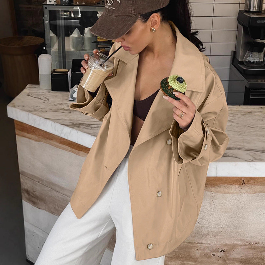 Damer Oversized Trenchcoatjacka med eleganta detaljer Mirla-Eva Jonsson