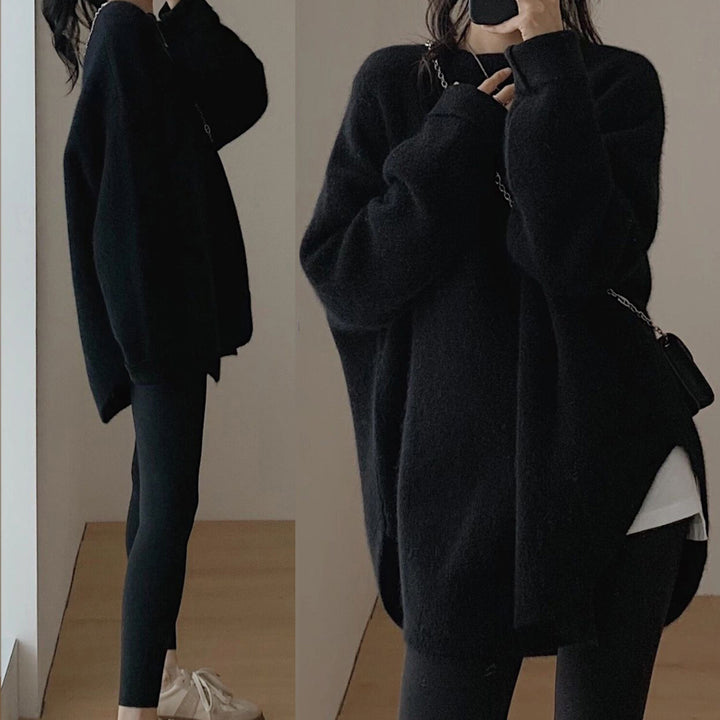 Damer Oversized Tröja I Avslappnad Stil med Mjuk Mohairkänsla Mirla-Eva Jonsson
