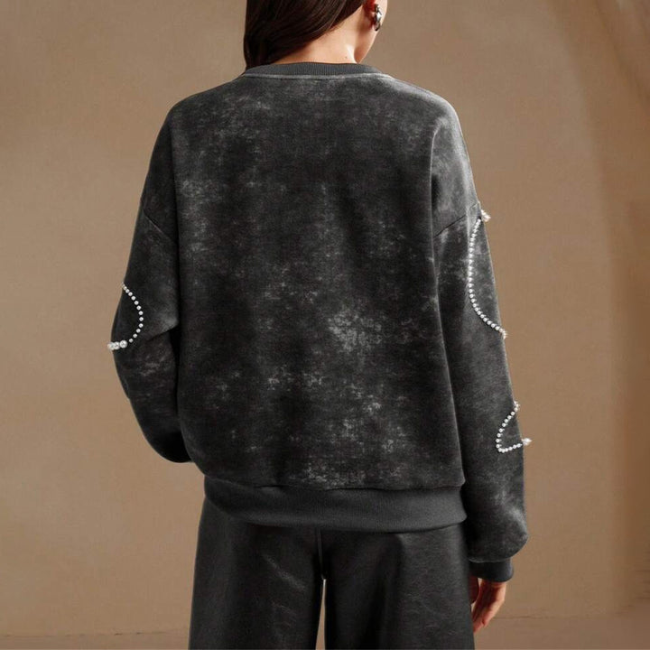Damer Oversized Tröja med Perldesign Mirla-Eva Jonsson