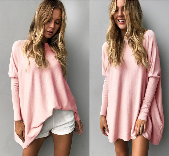 Damer Oversized Tröja med batikliknande design och slitsade ärmar Mirla-Eva Jonsson
