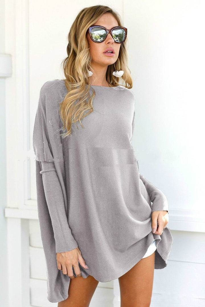 Damer Oversized Tröja med batikliknande design och slitsade ärmar Mirla-Eva Jonsson