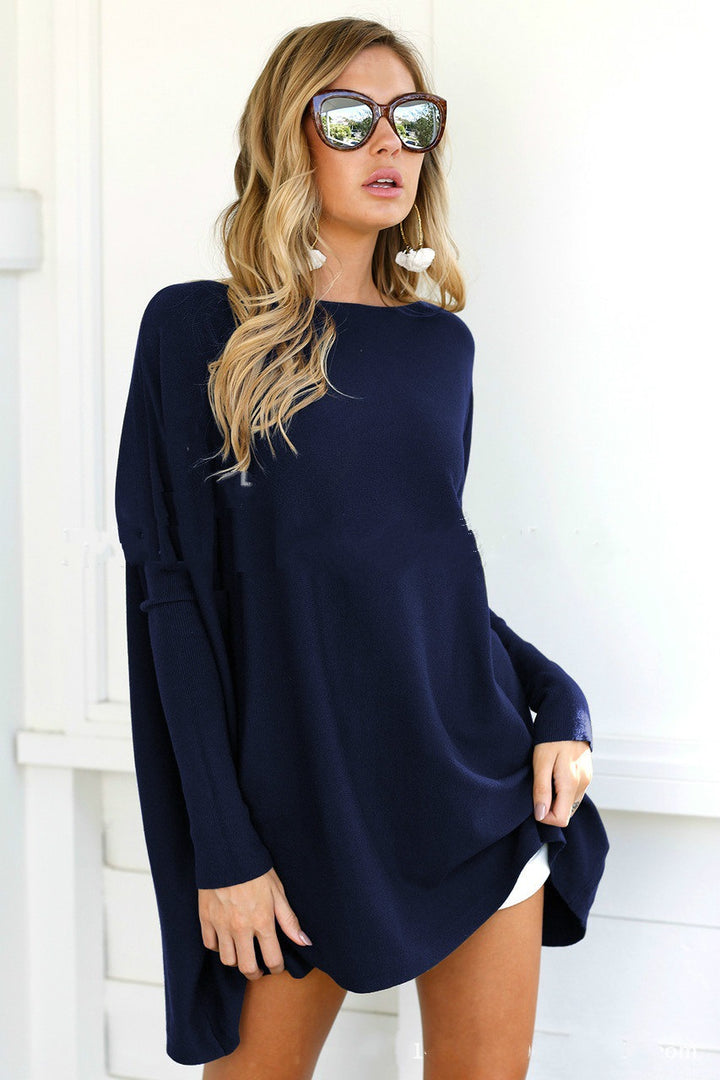 Damer Oversized Tröja med batikliknande design och slitsade ärmar Mirla-Eva Jonsson
