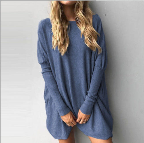 Damer Oversized Tröja med batikliknande design och slitsade ärmar Mirla-Eva Jonsson