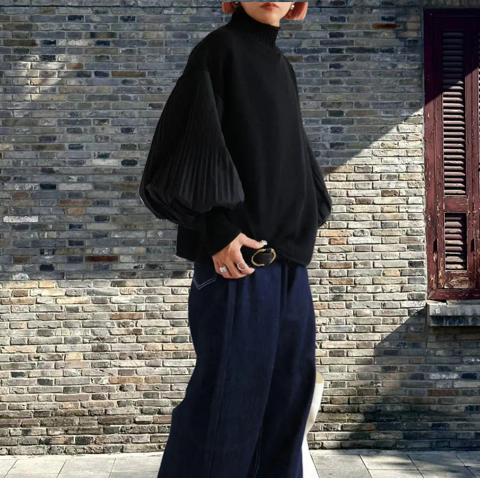 Damer Oversized Tröja med strukturerade Puffärmar Mirla-Eva Jonsson
