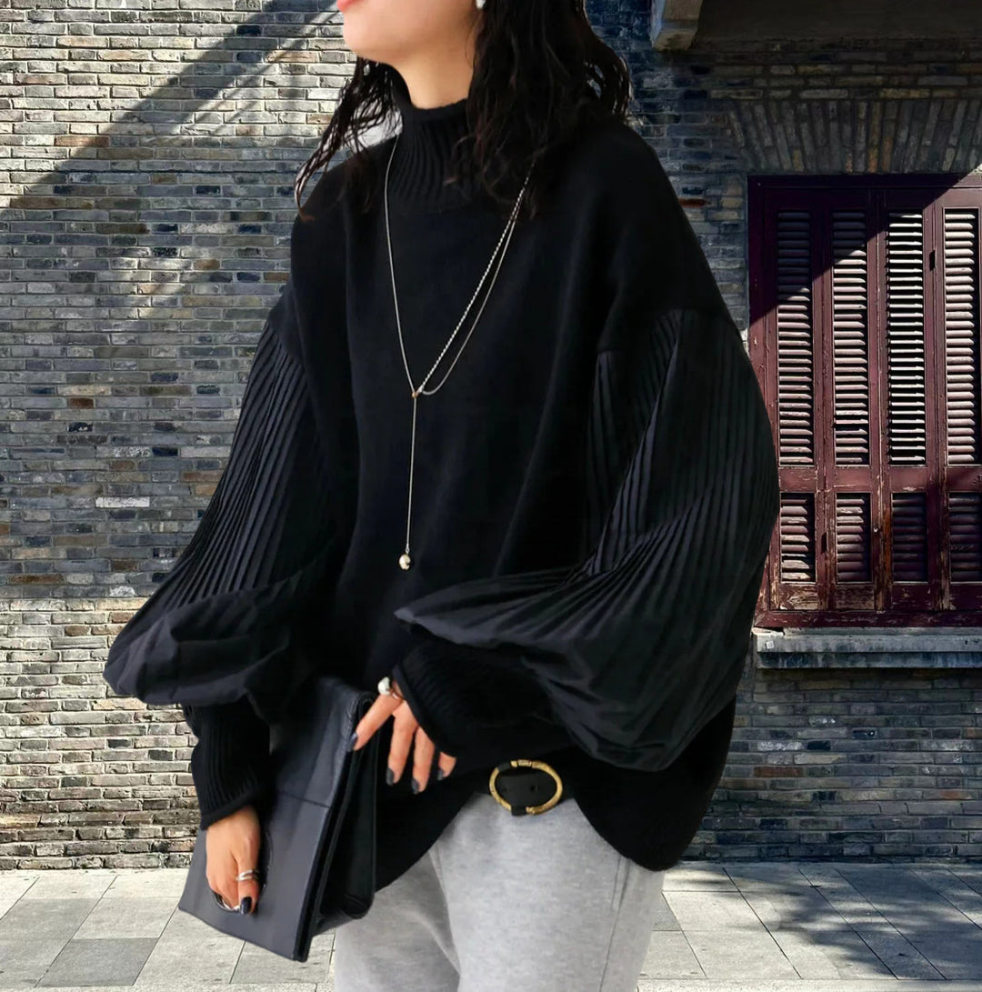 Damer Oversized Tröja med strukturerade Puffärmar Mirla-Eva Jonsson