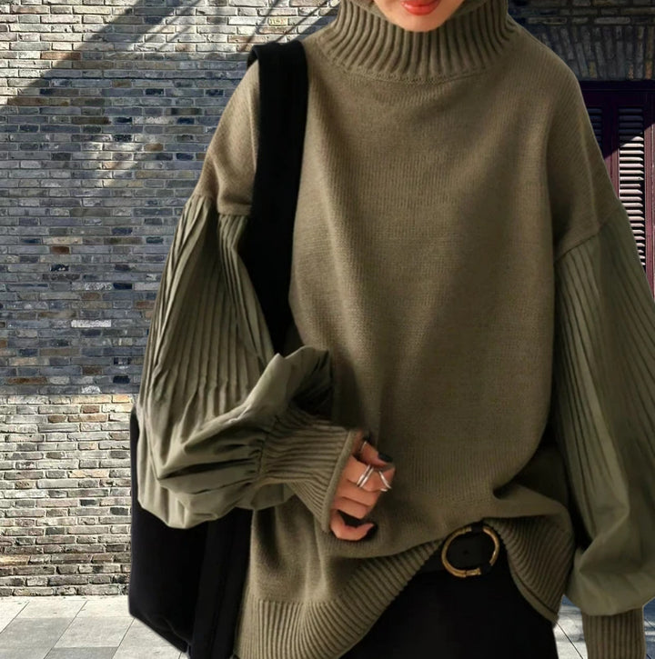 Damer Oversized Tröja med strukturerade Puffärmar Mirla-Eva Jonsson