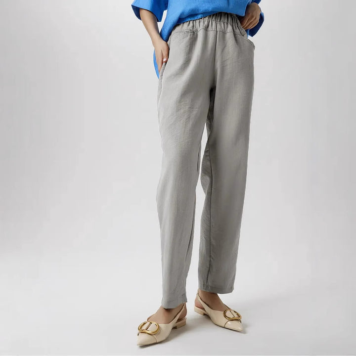 Damer Oversized Tunika med V-ringning och lätt vävmönster Mirla-Eva Jonsson