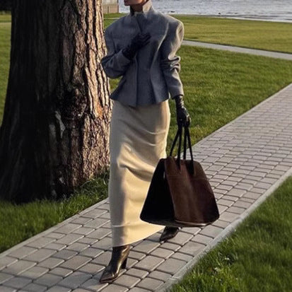 Damer Oversized Ullblazer i Smart-Casual-Stil Eva Jonsson-Eva Jonsson