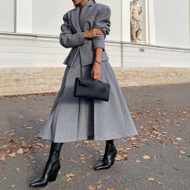 Damer Oversized Ullblazer i Smart-Casual-Stil Eva Jonsson-Eva Jonsson