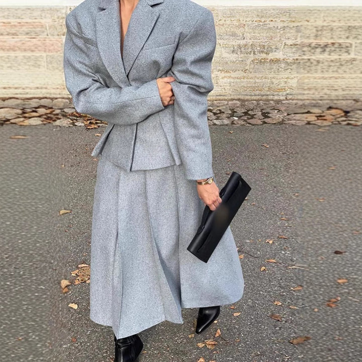Damer Oversized Ullblazer i Smart-Casual-Stil Eva Jonsson-Eva Jonsson
