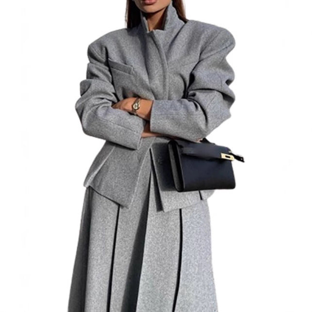 Damer Oversized Ullblazer i Smart-Casual-Stil Eva Jonsson-Eva Jonsson