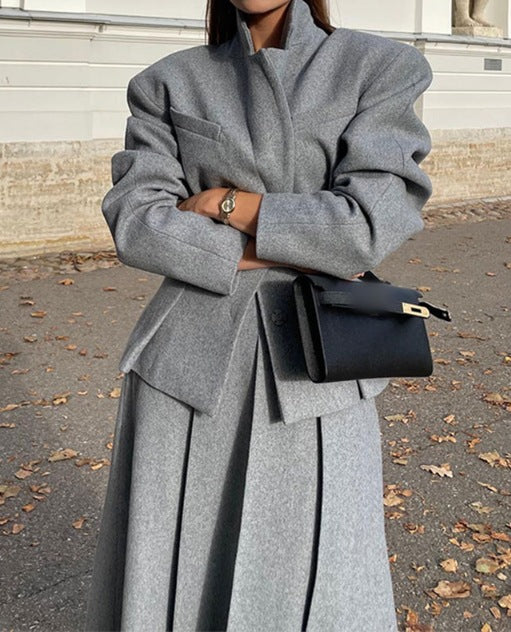 Damer Oversized Ullblazer i Smart-Casual-Stil Eva Jonsson-Eva Jonsson