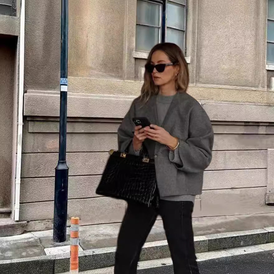 Damer Oversized Ulljacka Eva Jonsson-Eva Jonsson