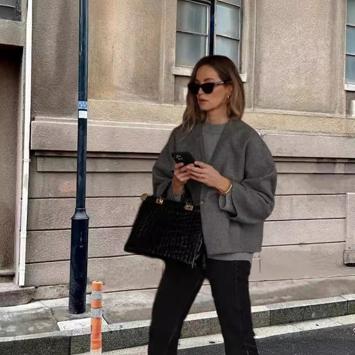 Damer Oversized Ulljacka Eva Jonsson-Eva Jonsson