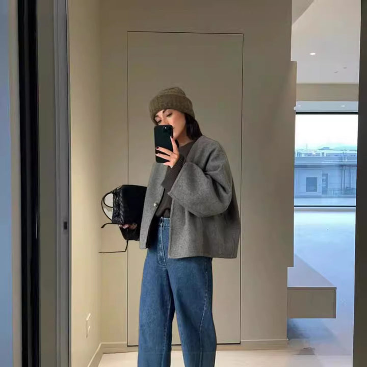 Damer Oversized Ulljacka Eva Jonsson-Eva Jonsson