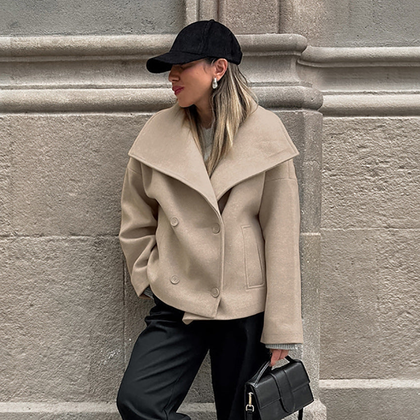 Damer Oversized Ulljacka med breda slag Mirla-Eva Jonsson