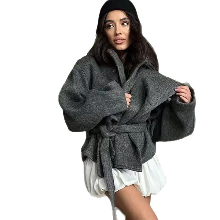 Damer Oversized Ullkappa med bälte Mirla-Eva Jonsson
