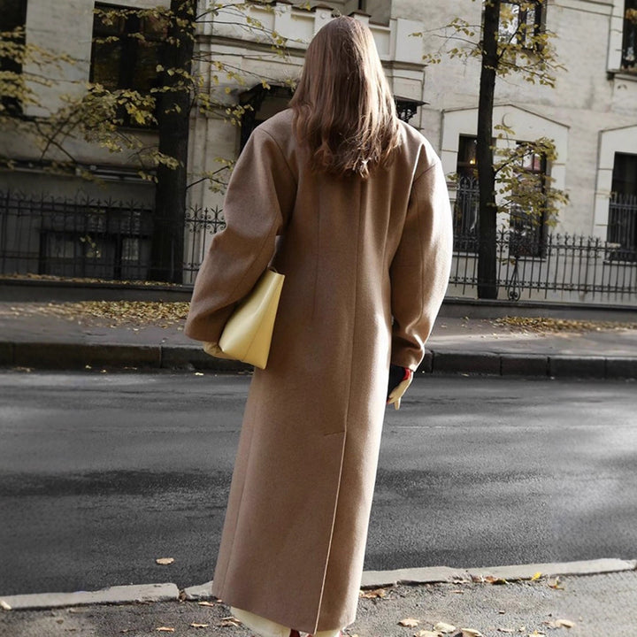 Damer Oversized Ullkappa med diskreta rynkor Eva Jonsson-Eva Jonsson