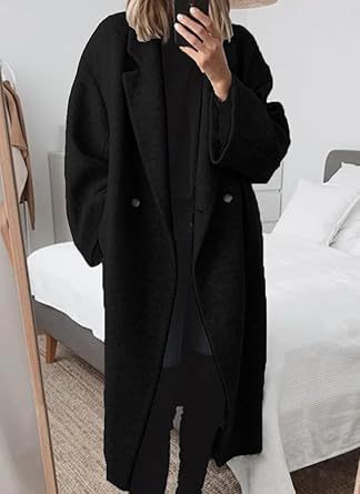 Damer Oversized Ullkappa med klassisk slag Mirla-Eva Jonsson