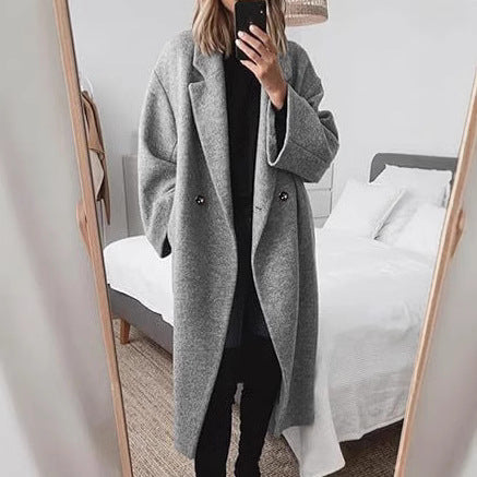Damer Oversized Ullkappa med klassisk slag Mirla-Eva Jonsson