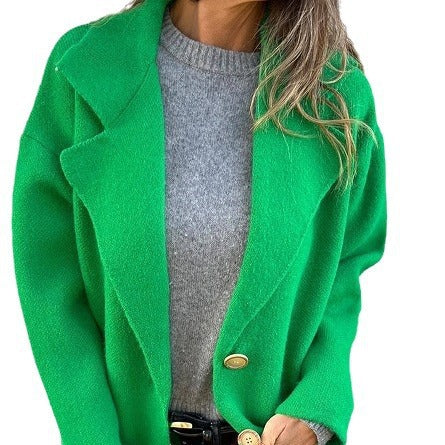 Damer Oversized Ullkappa med knappdetaljer Mirla-Eva Jonsson
