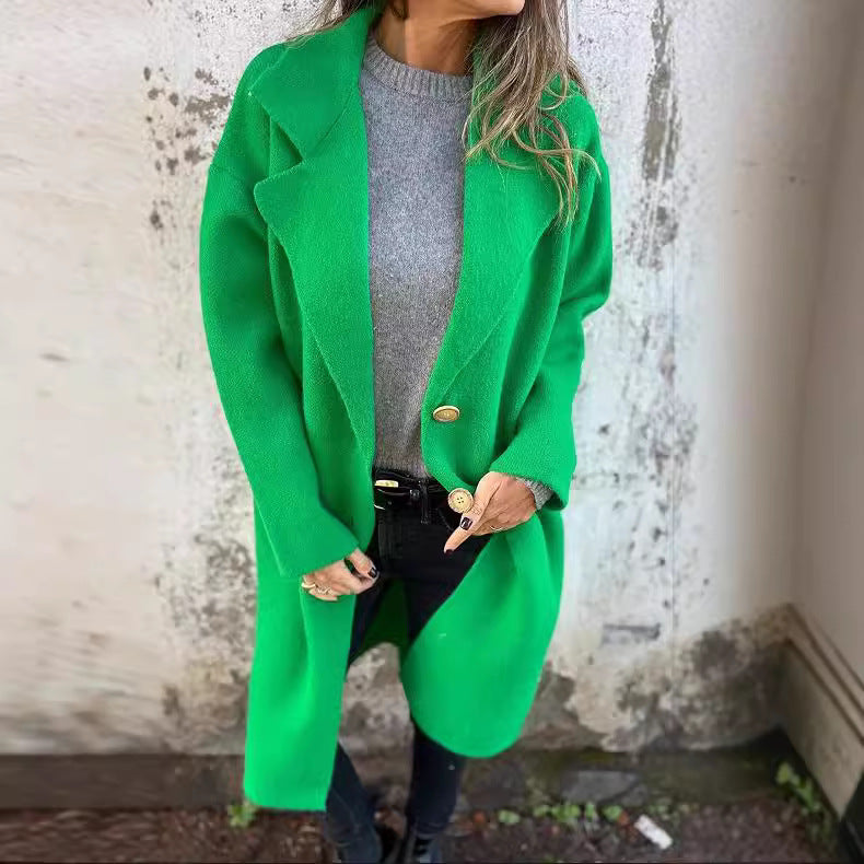 Damer Oversized Ullkappa med knappdetaljer Mirla-Eva Jonsson
