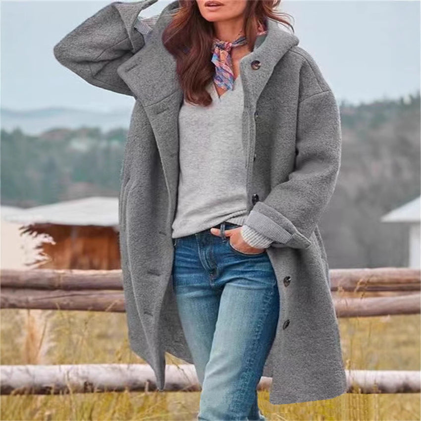 Damer Oversized Ullkappa med sportig snitt och stora fickor Mirla-Eva Jonsson