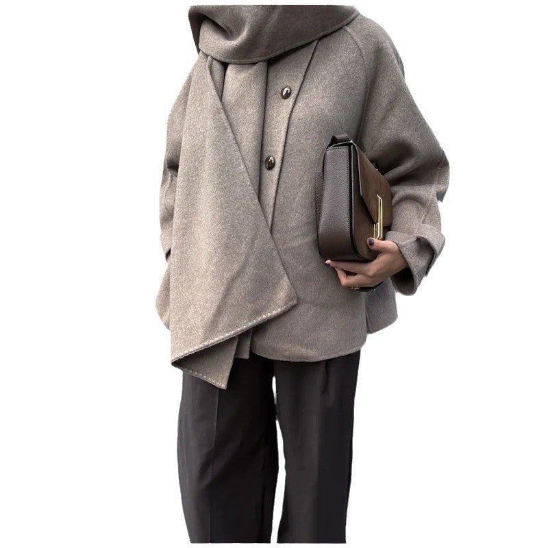 Damer Oversized Ullstickad jacka med praktisk knapplist Mirla-Eva Jonsson