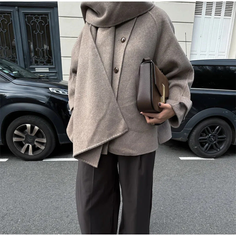 Damer Oversized Ullstickad jacka med praktisk knapplist Mirla-Eva Jonsson
