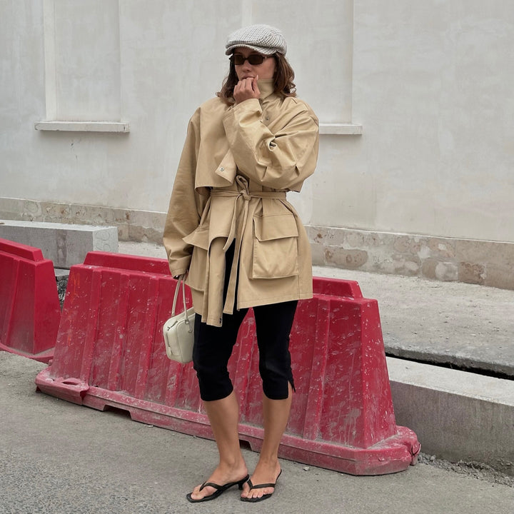 Damer Oversized Utility-jacka med bälte och stora fickor Eva Jonsson-Eva Jonsson