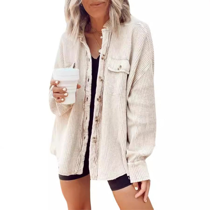 Damer Oversized Våffelstruktur Skjortjacka Mirla-Eva Jonsson