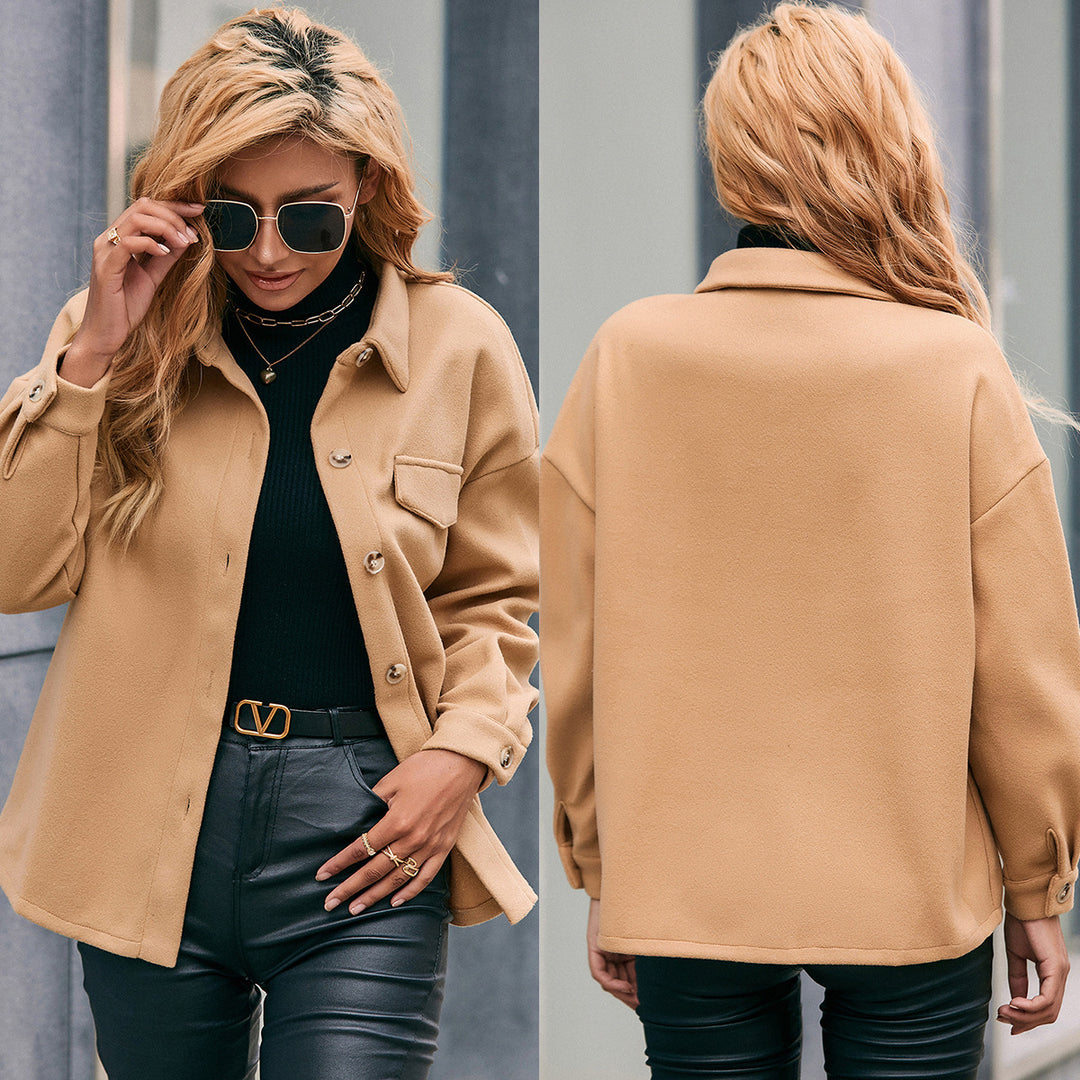 Damer Oversized-fleecejacka med praktiska fickor och fashionabel klipp Eva Jonsson-Eva Jonsson