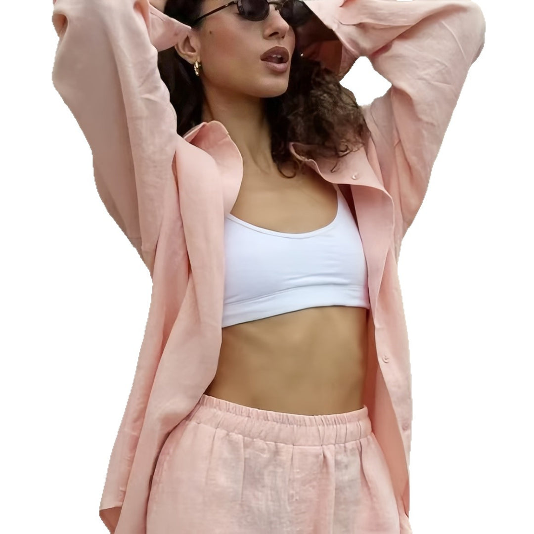 Damer Oversized skjortklänning med långa ärmar och asymmetrisk skärning Mirla-Eva Jonsson