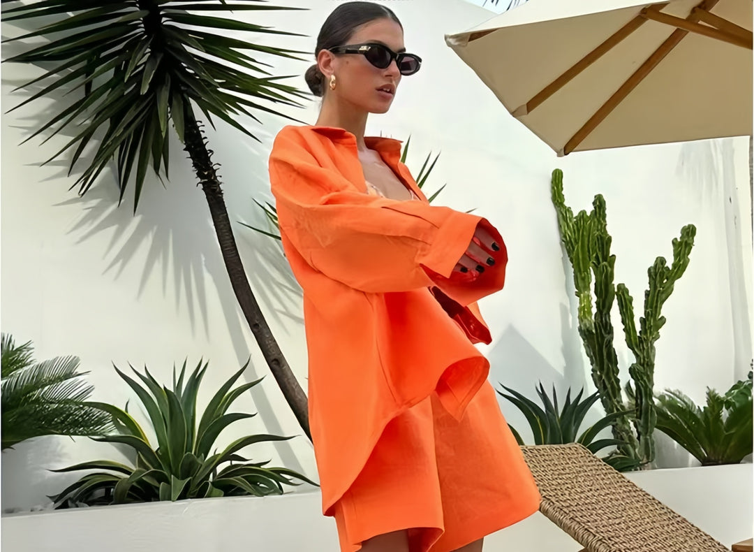 Damer Oversized skjortklänning med långa ärmar och asymmetrisk skärning Mirla-Eva Jonsson
