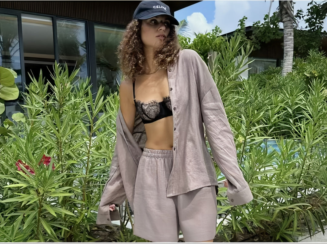 Damer Oversized skjortklänning med långa ärmar och asymmetrisk skärning Mirla-Eva Jonsson
