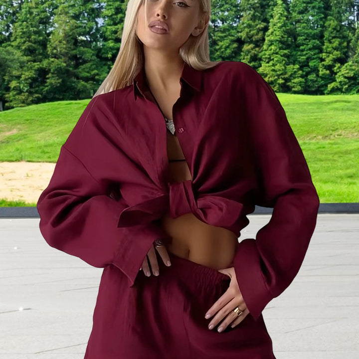 Damer Oversized skjortklänning med långa ärmar och asymmetrisk skärning Mirla-Eva Jonsson