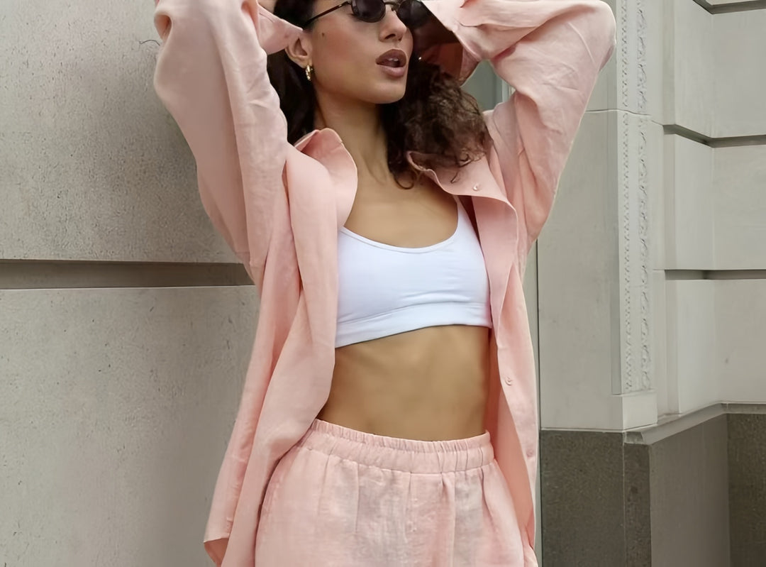 Damer Oversized skjortklänning med långa ärmar och asymmetrisk skärning Mirla-Eva Jonsson