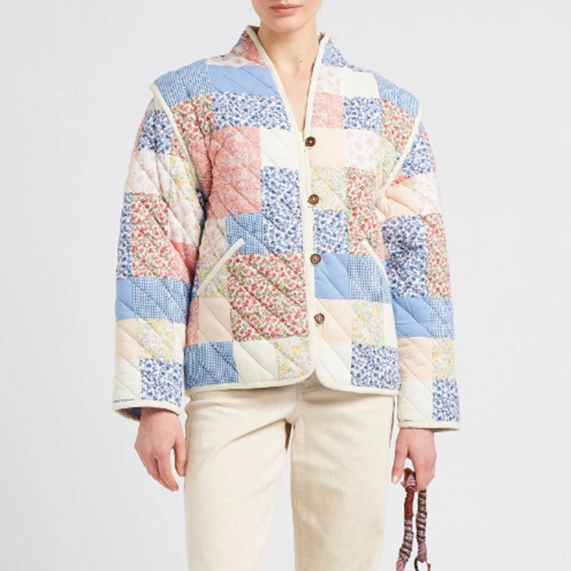 Damer Patchwork-quiltad jacka Mirla-Eva Jonsson