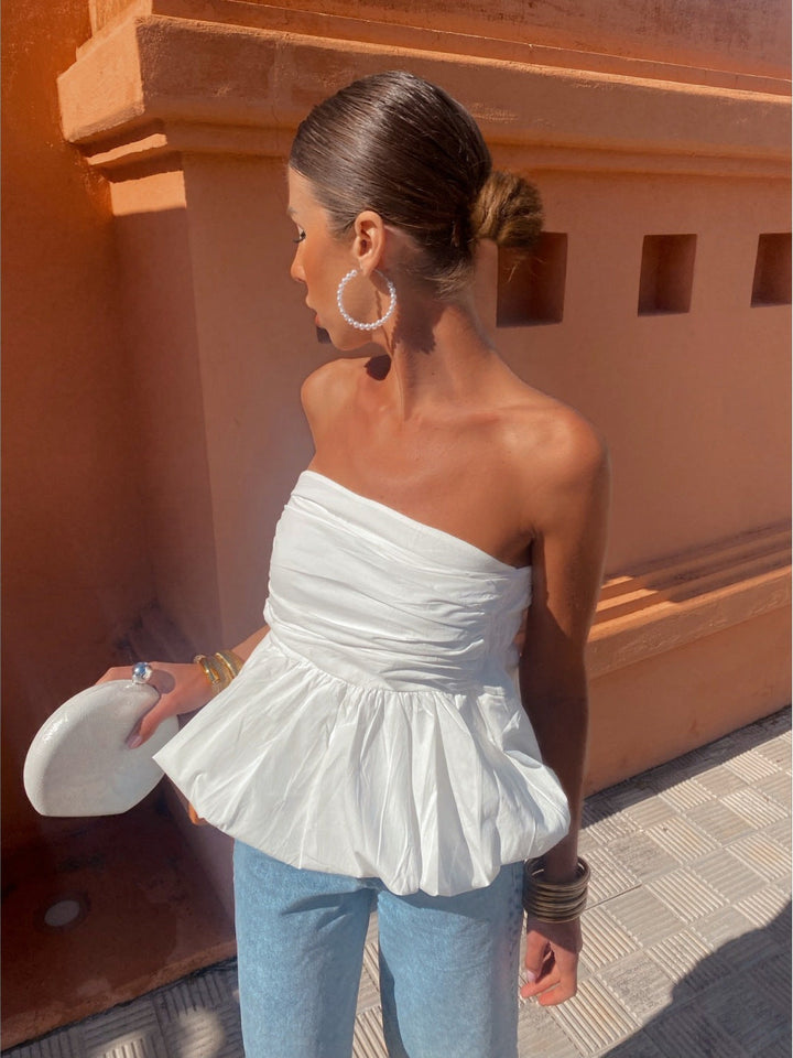 Damer Peplum-top med axelbar design Mirla-Eva Jonsson