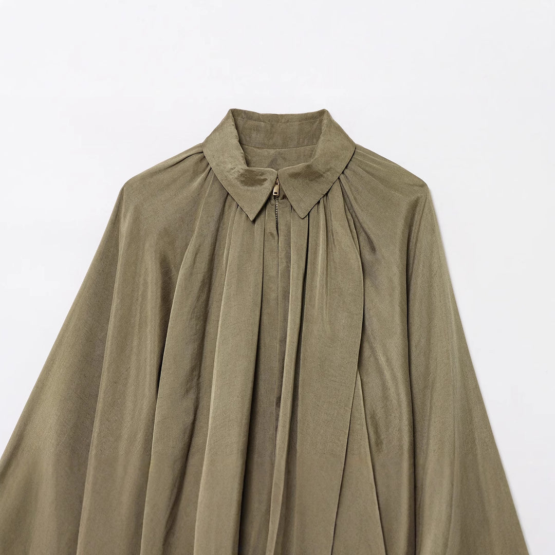 Damer Plisserad Blus med Elegant Ståkrage Mirla-Eva Jonsson