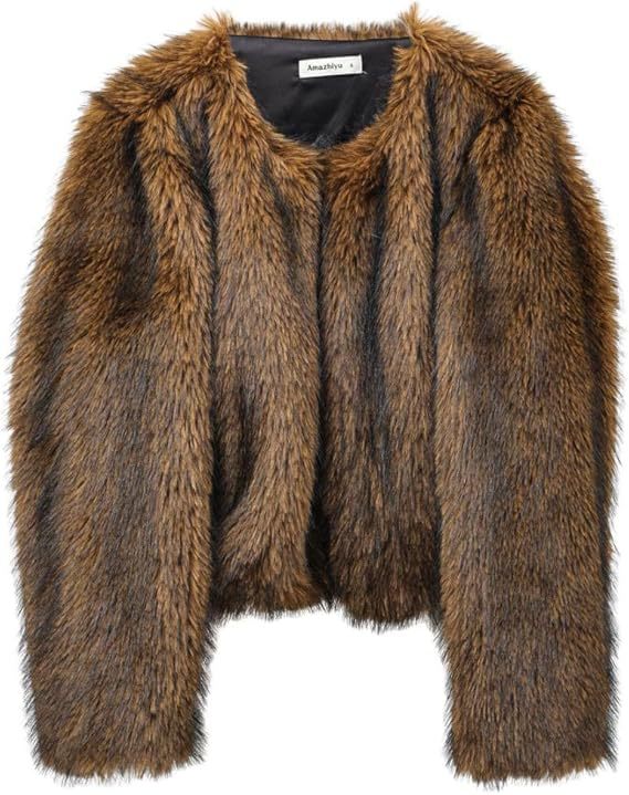 Damer Plush-Cropped-Jacka med elegant pälsdetalj Eva Jonsson-Eva Jonsson