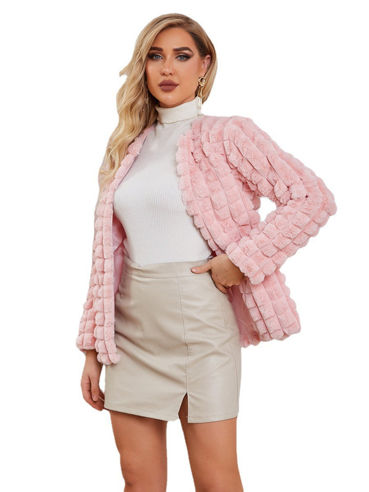 Damer Plush Teddyjacka med elegant skärning och trendiga detaljer Mirla-Eva Jonsson
