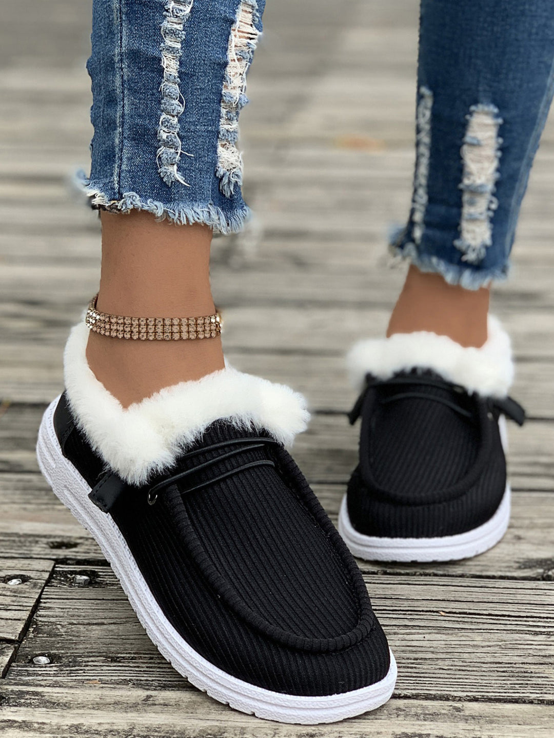 Damer Plysch Slip-On Innegårds skor med mjukt innerfoder Mirla-Eva Jonsson