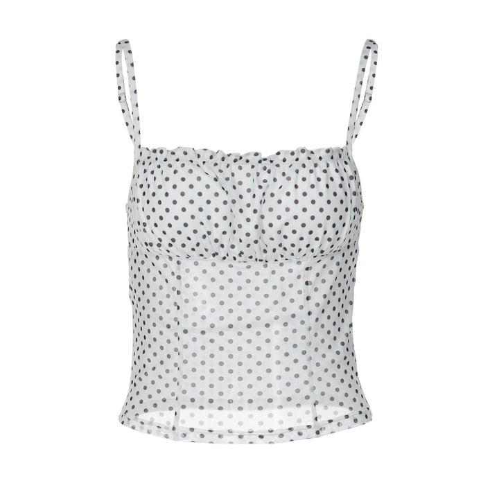 Damer Polka Dot Crop Top med justerbara axelremmar Mirla-Eva Jonsson